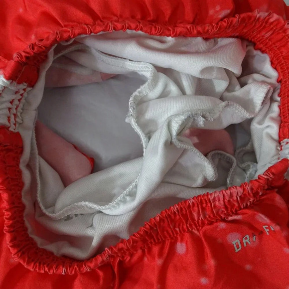 Nike Dri-Fit Girls Athletic Running Shorts Red Size 4T with Mesh Sides Liner - Picture 6 of 9